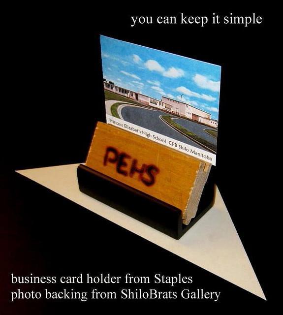 or in a business card holder