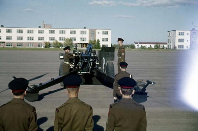 Cadet Schiller at attention