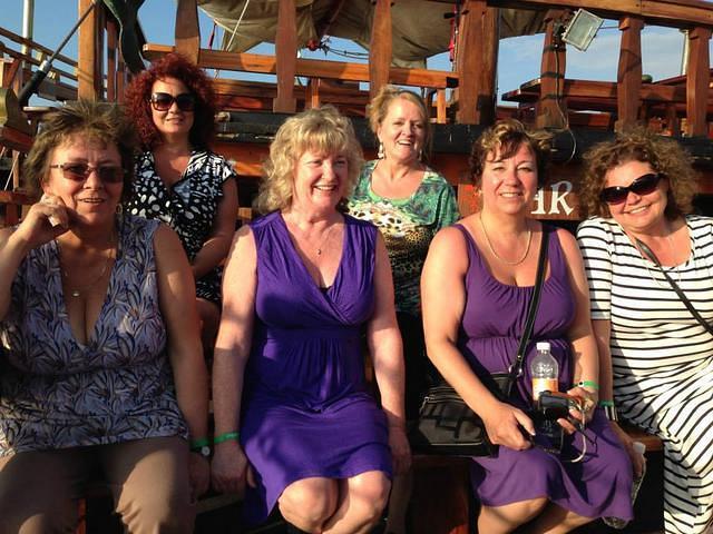 Girls waiting for the pirate show to begin