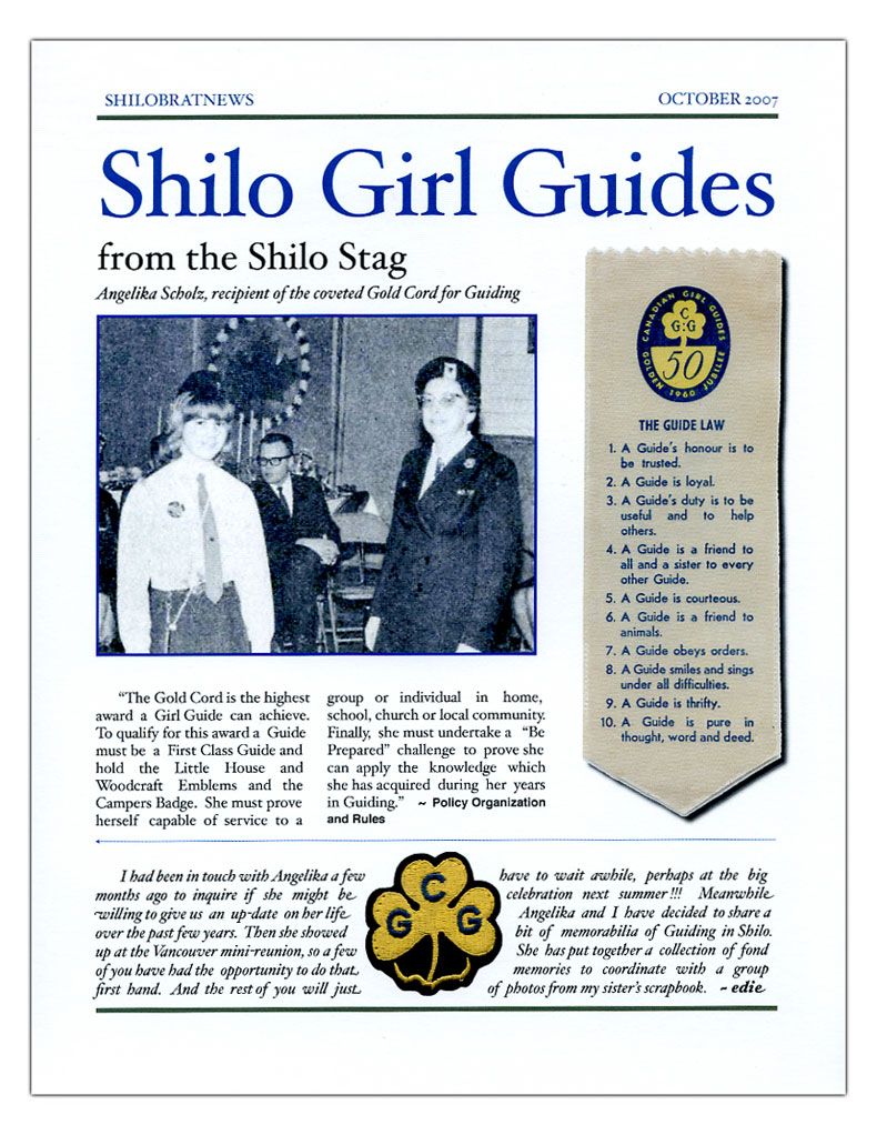 Shilo Girl Guide - Angelika Scholz