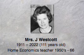 Mrs. Westcottl