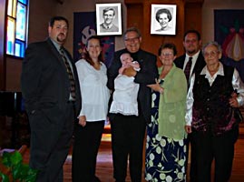 Gary and Shirley Paine at the Christening of their Grandson, Cooper